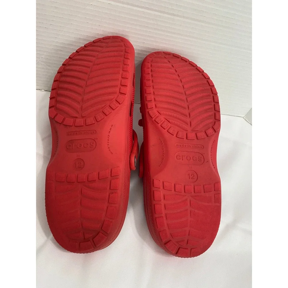 Crocs Classic Clogs Men 12 Red South Park Trix Jibbitz Charms Comfort Shoes